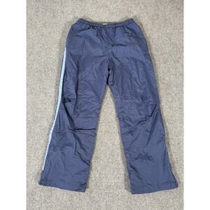 Vintage Nike Youth Large (14-16) Blue Lined Track Pants Zip Leg Soccer Warm Up